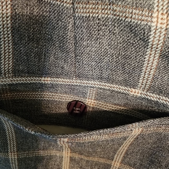 💕5 For $20 Vittorio St. Angelo Gray Checkered Trouser Dress Pants Mens 34/32 - Picture 4 of 8